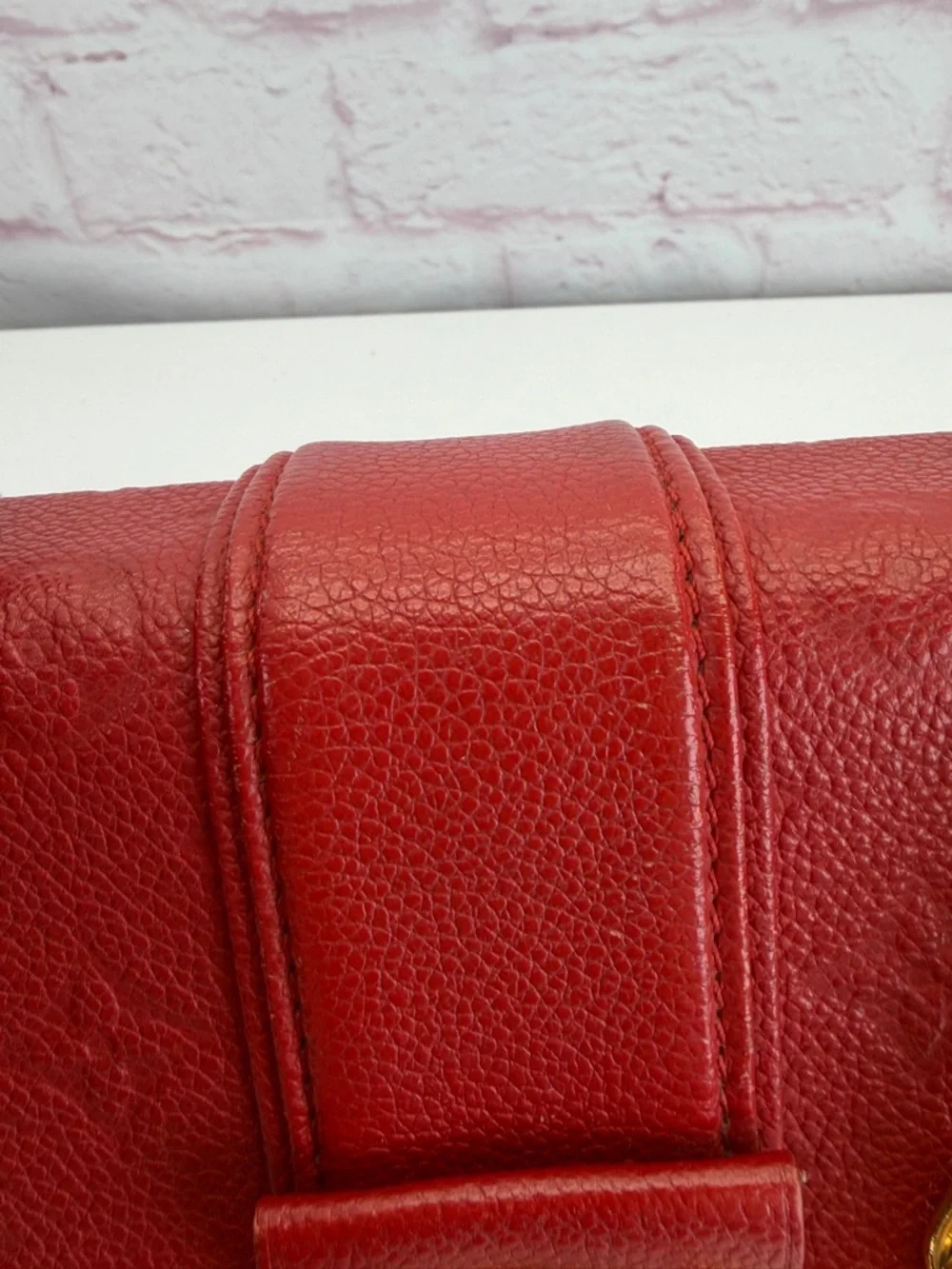 Louis Vuitton Red Monogram Leather Saint Sulpice PM
